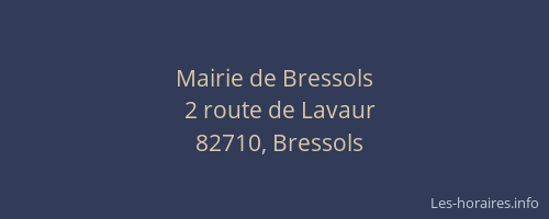 Mairie de Bressols