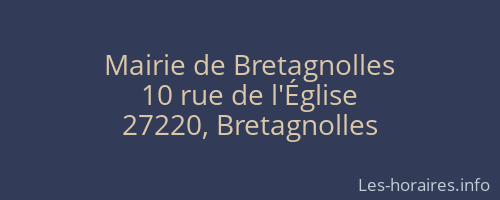 Mairie de Bretagnolles