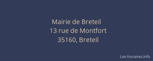 Mairie de Breteil