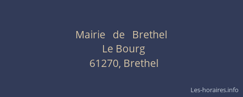 Mairie   de   Brethel