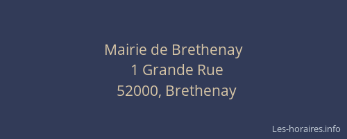 Mairie de Brethenay