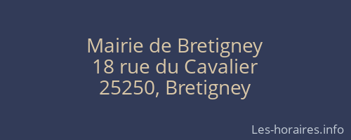Mairie de Bretigney