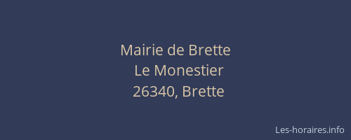 Mairie de Brette