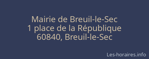 Mairie de Breuil-le-Sec