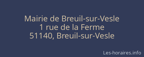Mairie de Breuil-sur-Vesle