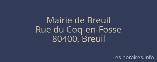 Mairie de Breuil