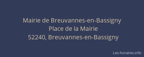 Mairie de Breuvannes-en-Bassigny