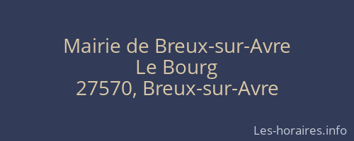 Mairie de Breux-sur-Avre