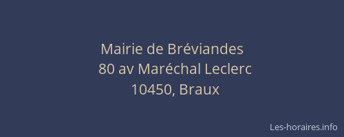 Mairie de Bréviandes