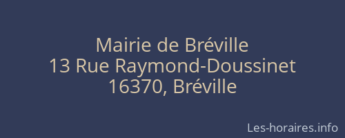 Mairie de Bréville
