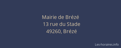 Mairie de Brézé