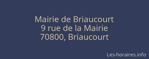 Mairie de Briaucourt
