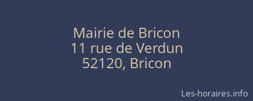 Mairie de Bricon