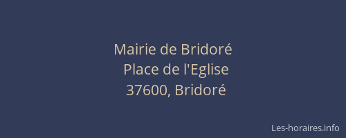 Mairie de Bridoré