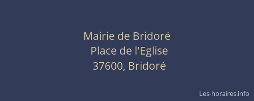 Mairie de Bridor&eacute;