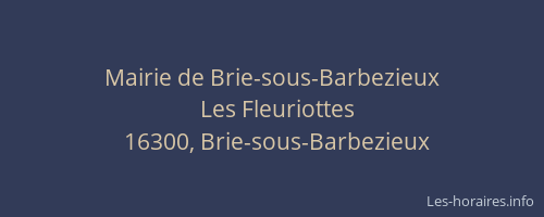 Mairie de Brie-sous-Barbezieux