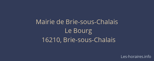 Mairie de Brie-sous-Chalais