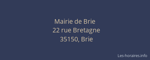 Mairie de Brie