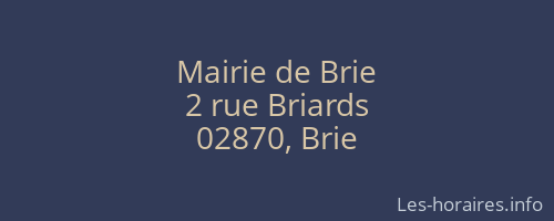 Mairie de Brie