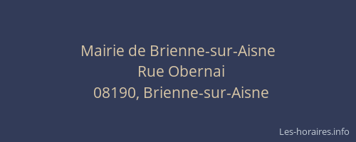 Mairie de Brienne-sur-Aisne
