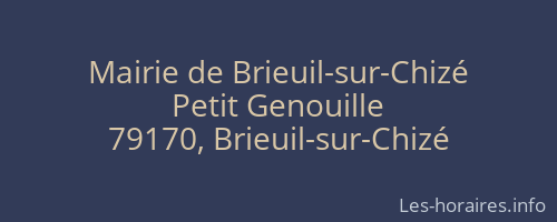 Mairie de Brieuil-sur-Chizé