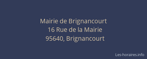 Mairie de Brignancourt