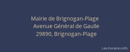 Mairie de Brignogan-Plage