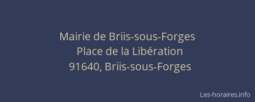 Mairie de Briis-sous-Forges