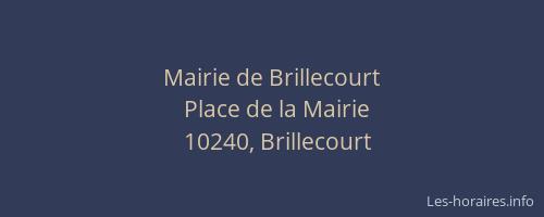 Mairie de Brillecourt