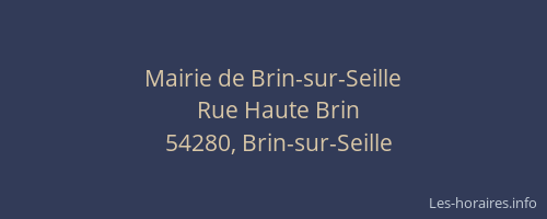 Mairie de Brin-sur-Seille