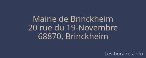 Mairie de Brinckheim