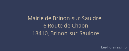 Mairie de Brinon-sur-Sauldre