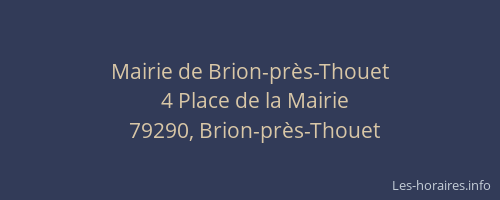 Mairie de Brion-près-Thouet