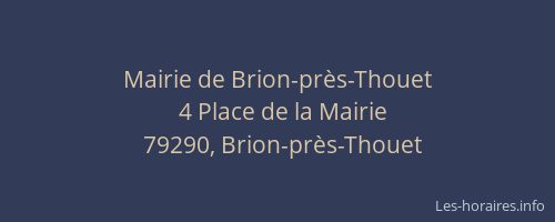 Mairie de Brion-pr&egrave;s-Thouet