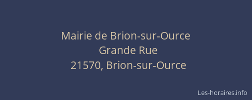 Mairie de Brion-sur-Ource