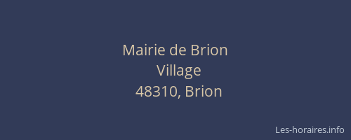 Mairie de Brion