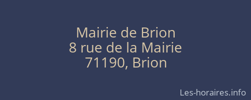 Mairie de Brion