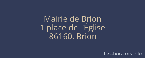 Mairie de Brion