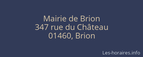Mairie de Brion