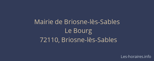 Mairie de Briosne-lès-Sables