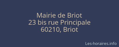 Mairie de Briot