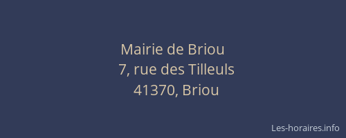Mairie de Briou