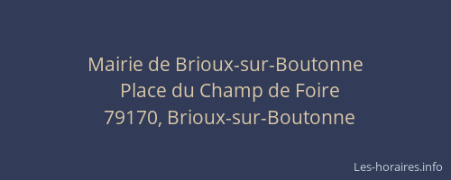 Mairie de Brioux-sur-Boutonne