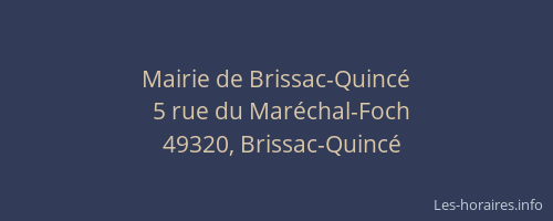 Mairie de Brissac-Quincé