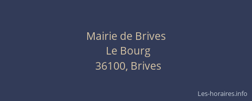 Mairie de Brives