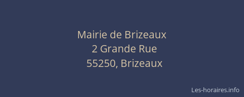 Mairie de Brizeaux