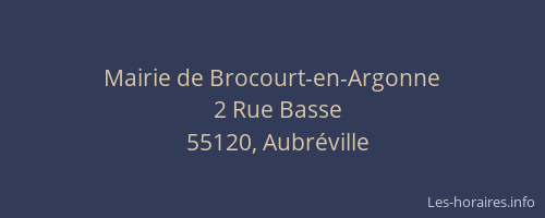Mairie de Brocourt-en-Argonne