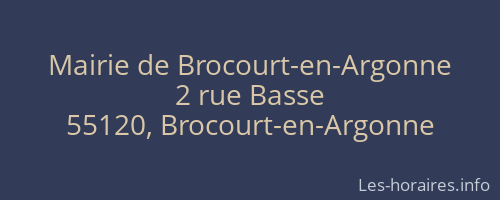 Mairie de Brocourt-en-Argonne