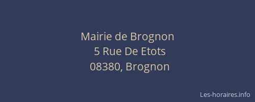 Mairie de Brognon