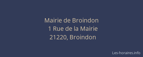 Mairie de Broindon